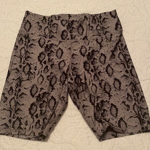 Like new Stronger snake print bike shorts!